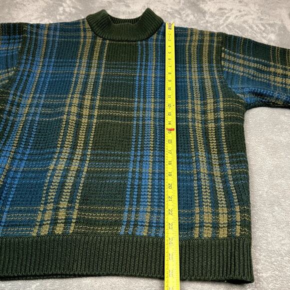 VTG Timberland Weathergear Sweater 100% Wool Mens XL Green Pullover Grandfather - Picture 10 of 10